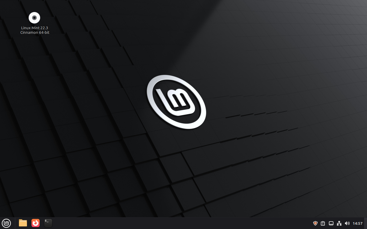 Escritorio Linux Mint recién instalado